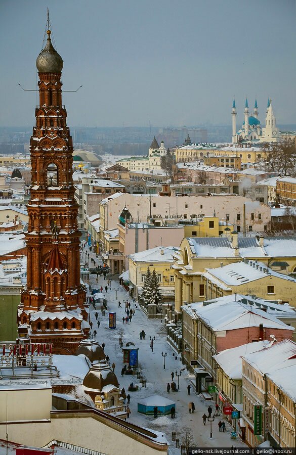 Зимняя Казань с высоты